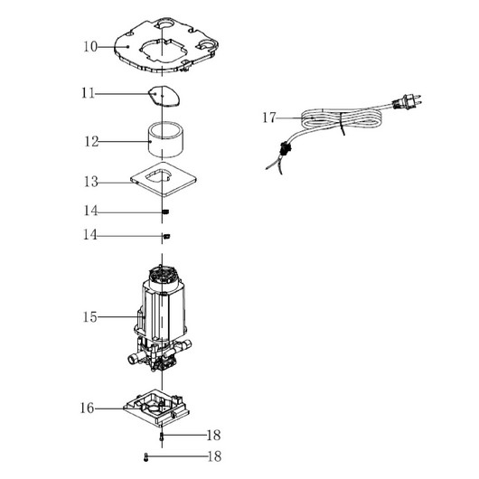 Электродвигатель в сборе с насосом Champion HP3250
